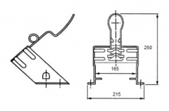 Small metal wedge support