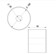 Rola cauciuc pt tampon D100 L80