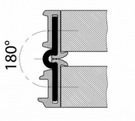 Articulaţie aluminiu cu etanşare, L=2400 mm, 29x24mm