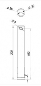 Bolt 200x25 pt. tampon cauciuc cu rola