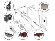 Tipper hydraulic set