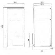 Hűtő fagyasztós 142+45l 12/24V iv.ajtó