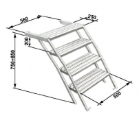 Četvorostep.merd.na izvlačenje H= 750 - 850mm