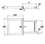 pull-out single step folding ladder H=380