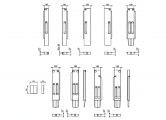 2.Stĺpiky pre sklápače odnímateľné - prevedenie s 1 uzáverom
