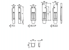 1.Movable tipping pillars - 1 lock