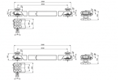 crosspiece H120 with twist lock 32 ton.