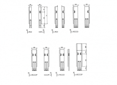 Collapsible pillars with one lock