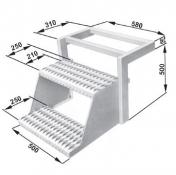 two step folding ladder