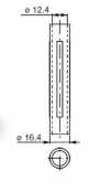 Ajtókeret, 25-ös Müa.betét alu zsanérba 90mm