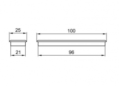 Profile closing plug, 100x25mm