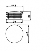 Plastic closing-plug 42mm