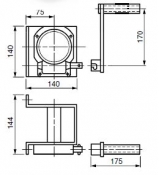 Spare wheel support vertical