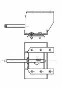 Spare wheel support, horizontal