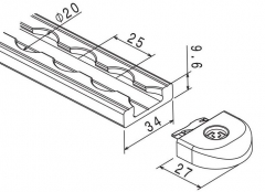 Alu.lashing rail 3m