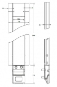 Stâlp rabatabil mijloc Al natur 2400mm 3.5t