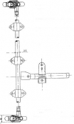 Stangeverschluss d=22 verzinkt, Komplett, rechts