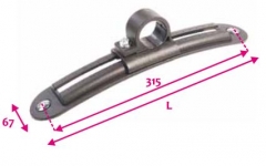 Schäkel für Kotflkügelhalterung d=42 PVC , verstellbar