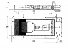 Recessed lock d=16,  h=23,5  inox