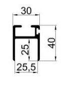 Randleisteprofil 25 mm puffergumi