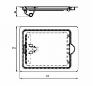 Filler flap 296x256 withouth lock