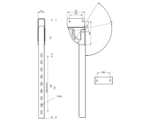 Seitenunterfahrhinder Konsole 735 mm