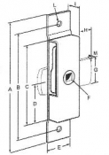  Lock, galvanized, 106x19mm