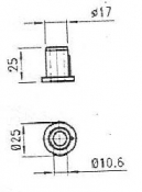 Bucsa plastic pt articulatie 3 puncte