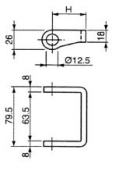 Furca articulatie 308mm sudabila