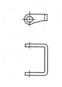 Zsanér bak hegeszthető 308mm