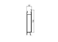 System HERCULES 32 stredný profil 150mm