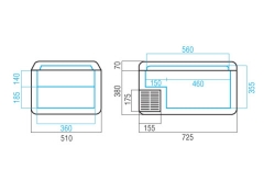 Refrigerator box 65 L