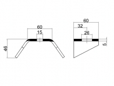 Steel sheet bracket thickness 5mm