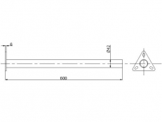Tube for mudguard holder d=42,2 mm