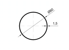 Aluminum tube d=60