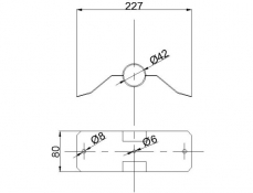 Bridă metalică de susţinere apărător noroi 42,2mm