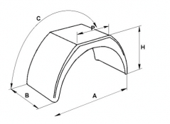 Sárvédők Flat top, 550x1080