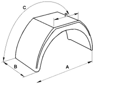 Blatníky Flat-top s bielym lemom