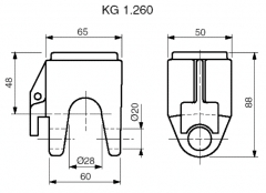 Furcă articulaţie d=20; 5,5t