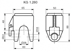 Furcă articulaţie d=18/22; 5,5t