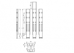 Removable pillars with 3 locks