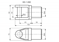 Furcă ax basculare d=60; 5,5t